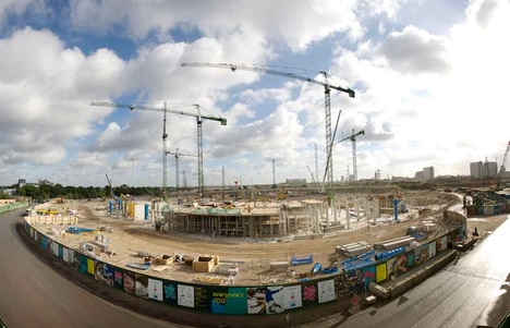 olympics london 2012 stadium. Construction of the stadium