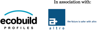Ecobuild Profiles and Altro logos
