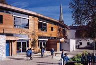 Studio E’s Sacred Heart primary school in Hammersmith, west London, was built in 2007 around two 120-year-old plane trees