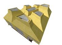Changing the angle of one side of a roof “turret” had a knock-on effect on the rest of the roof design; a parametric model helped streamline the process of making changes