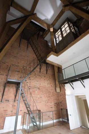 This clock tower, with its open-plan bathroom and wrought-iron stairs up to an original watchmaker’s hut, is one of the most expensive apartments