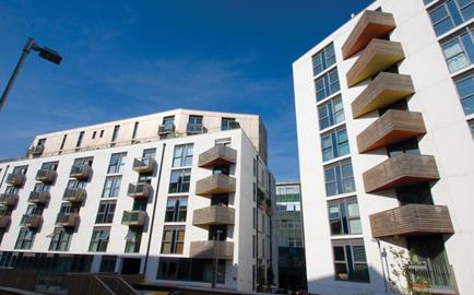 The scheme consists of a seven-storey and an 11-storey block, which has stunning views over Brighton